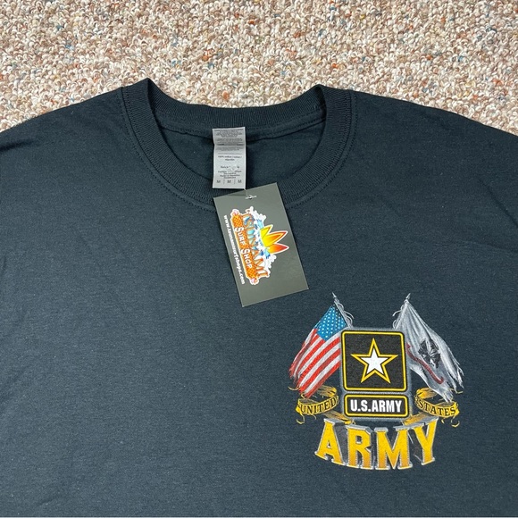 NEW with Tags United States Army American Flag USA Black Men’s t-shirt size M - Picture 3 of 10